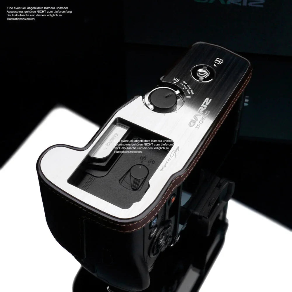 Half Case Bereitschaftstasche | Dunkelbraun, Leder, Olympus | Gariz Design | Fototasche Für Olympus Om-d E‑m1 Mark Iii Von Gariz Design |