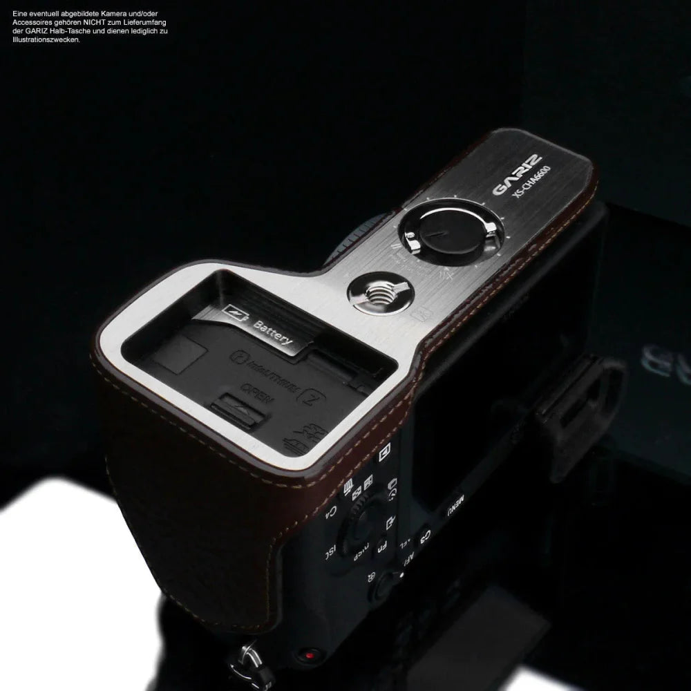 Bolso cámara de cuero para Sony Alpha 6100 6300 y 6400 en marrón de Gariz ➤  SIOLEX accesorios fotográficos – SIOLEX Fotozubehör