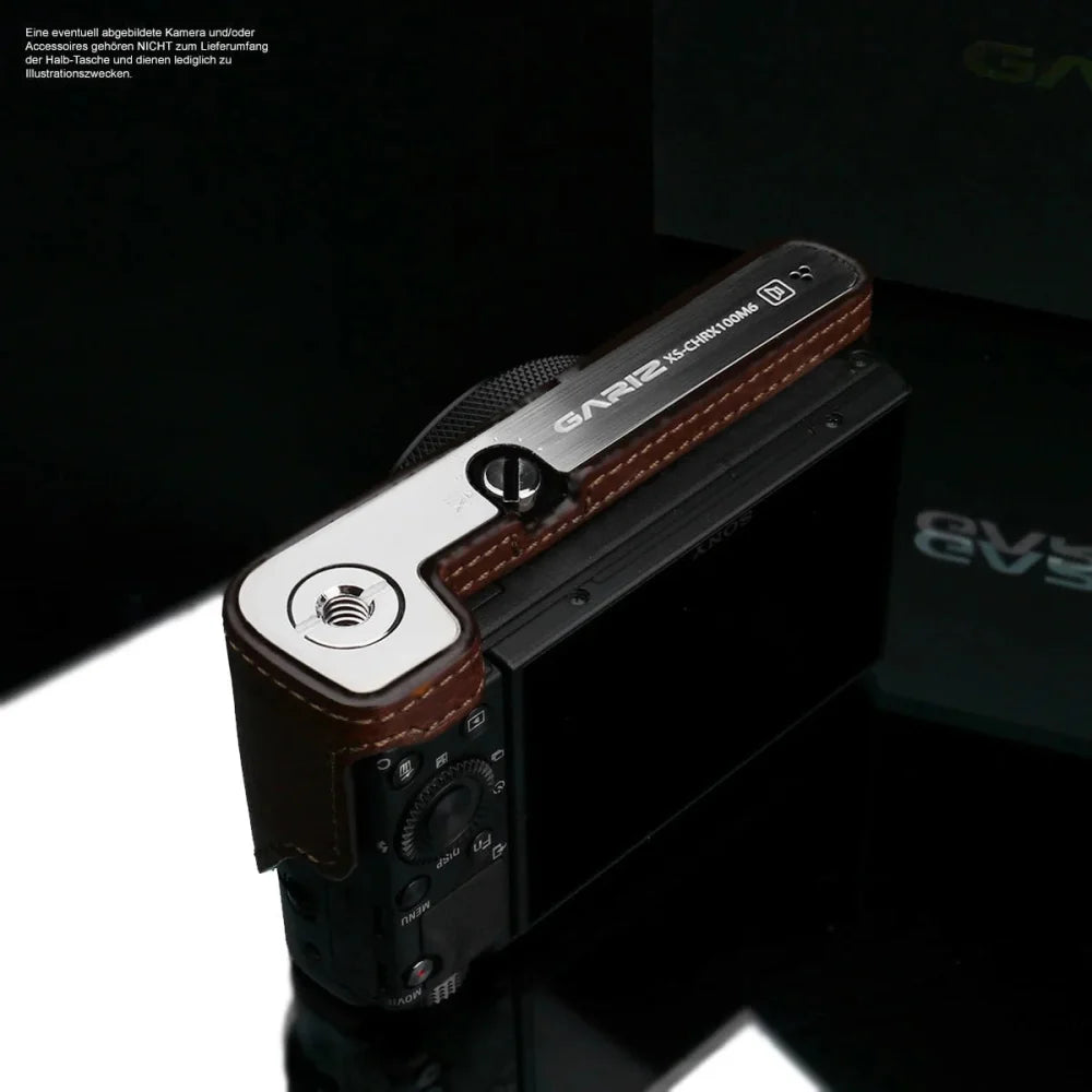 Half Case Bereitschaftstasche | Leder, Schwarz, Sony | Gariz Design | Fototasche Für Sony Dsc-rx100 Vii Und Rx100 Vi Aus Leder | Gariz