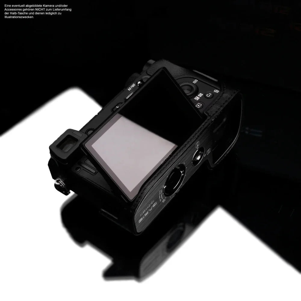 Half Case Bereitschaftstasche | Leder, Schwarz, Sony | Gariz Design | Fototasche Von Gariz Aus Leder Für Sony Alpha A6400 A6300 Und A6100 |