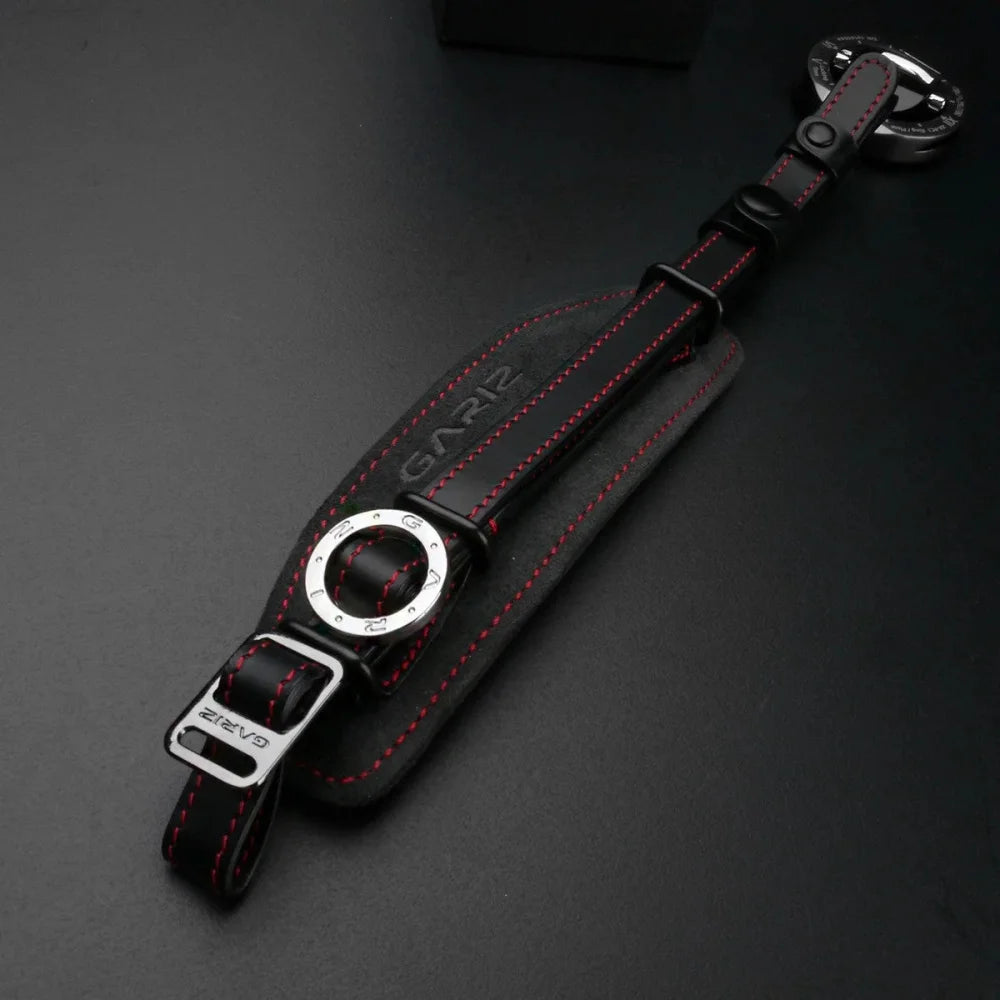 Handschlaufe | Leder, Schwarz | Gariz Design | Gariz Alcantara Handschlaufe Schultergurt Schnellwechelplatte Im Set / At-nfcgr