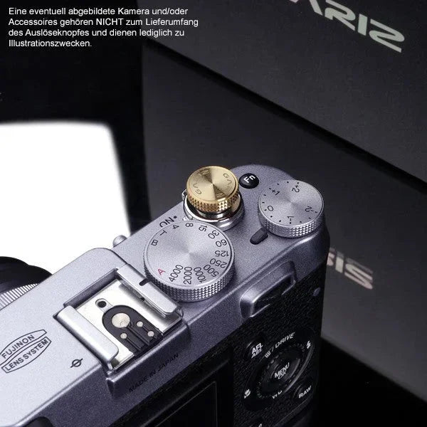 Auslöseknöpfe | Gelb / Gold, Messing | Gariz Design | Gariz Auslöseknopf / Soft Release Button Für Leica Fuji Nikon Etc. / Xa-sb3