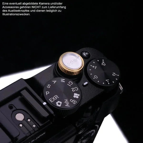 Auslöseknöpfe | Gelb / Gold, Messing | Gariz Design | Gariz Auslöseknopf / Soft Release Button Für Leica Fuji Nikon Etc. / Xa-sb5