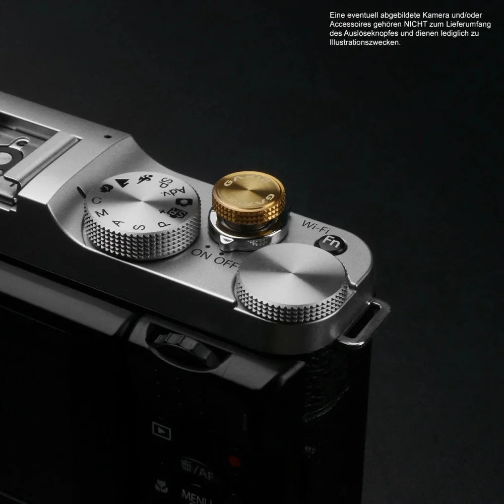 Auslöseknöpfe | Gelb / Gold, Messing | Gariz Design | Gariz Auslöseknopf / Soft Release Button Für Panasonic g Sony Nex Etc. Xa-sb6