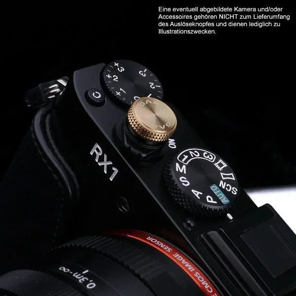 Auslöseknöpfe | Gelb / Gold, Messing | Gariz Design | Gariz Auslöseknopf / Soft Release Button Speziell Für Sony Rx Kameras / Xa-sb3s