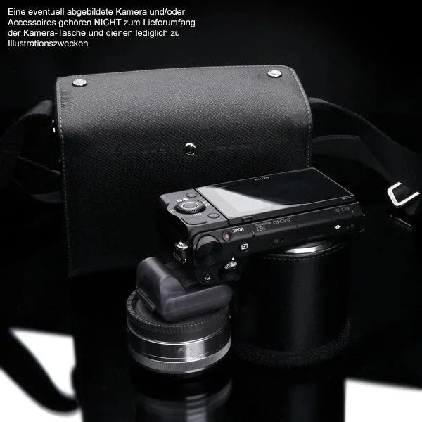 Fototaschen | Leder, Schwarz | Gariz Design | Gariz Black-label Designer Kamera-tasche / Systemkamera Fototasche (Bl-zbsbk)