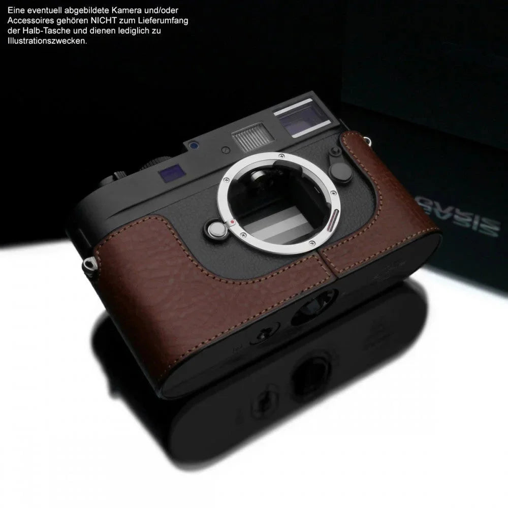 Half Case Bereitschaftstasche | Dunkelbraun, Leder, Leica | Gariz Design | Gariz Black-label Kameratasche Leder Tasche Leica M8 / M9 / m