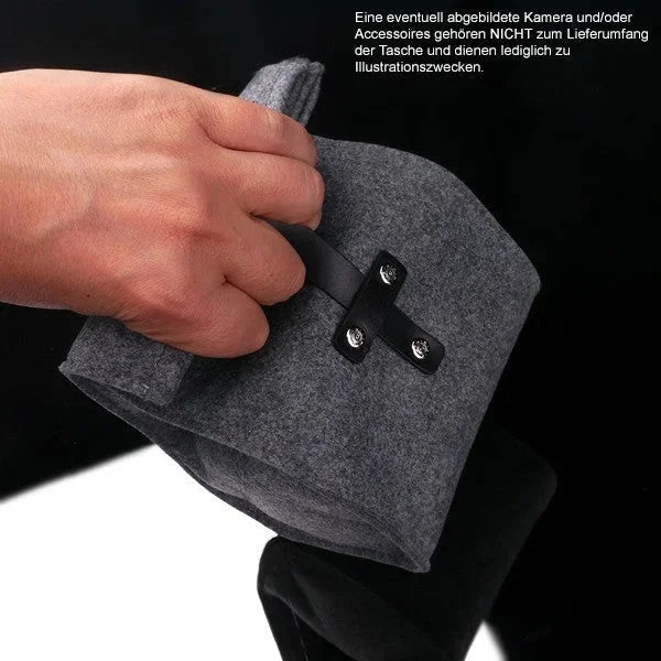 Fototaschen | Filz, Grau | Gariz Design | Gariz Kamera-tasche / Fototasche / Transport-beutel Für Systemkameras Xs-cpf1