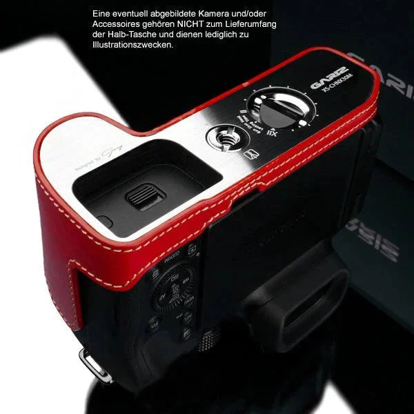 Half Case Bereitschaftstasche | Leder, Rot, Samsung | Gariz Design | Gariz Kameratasche Ledertasche Tasche Fototasche Für Samsung Nx30