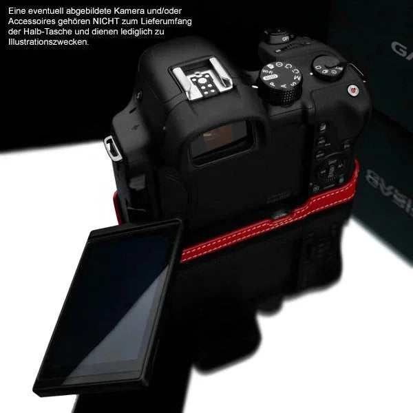 Half Case Bereitschaftstasche | Leder, Rot, Samsung | Gariz Design | Gariz Kameratasche Ledertasche Tasche Fototasche Für Samsung Nx30