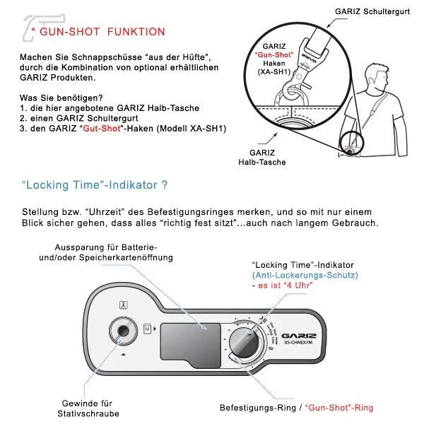 Half Case Bereitschaftstasche | Leder, Schwarz, Sony | Gariz Design | Gariz Kameratasche Ledertasche Tasche Fototasche Für Sony Nex-f3