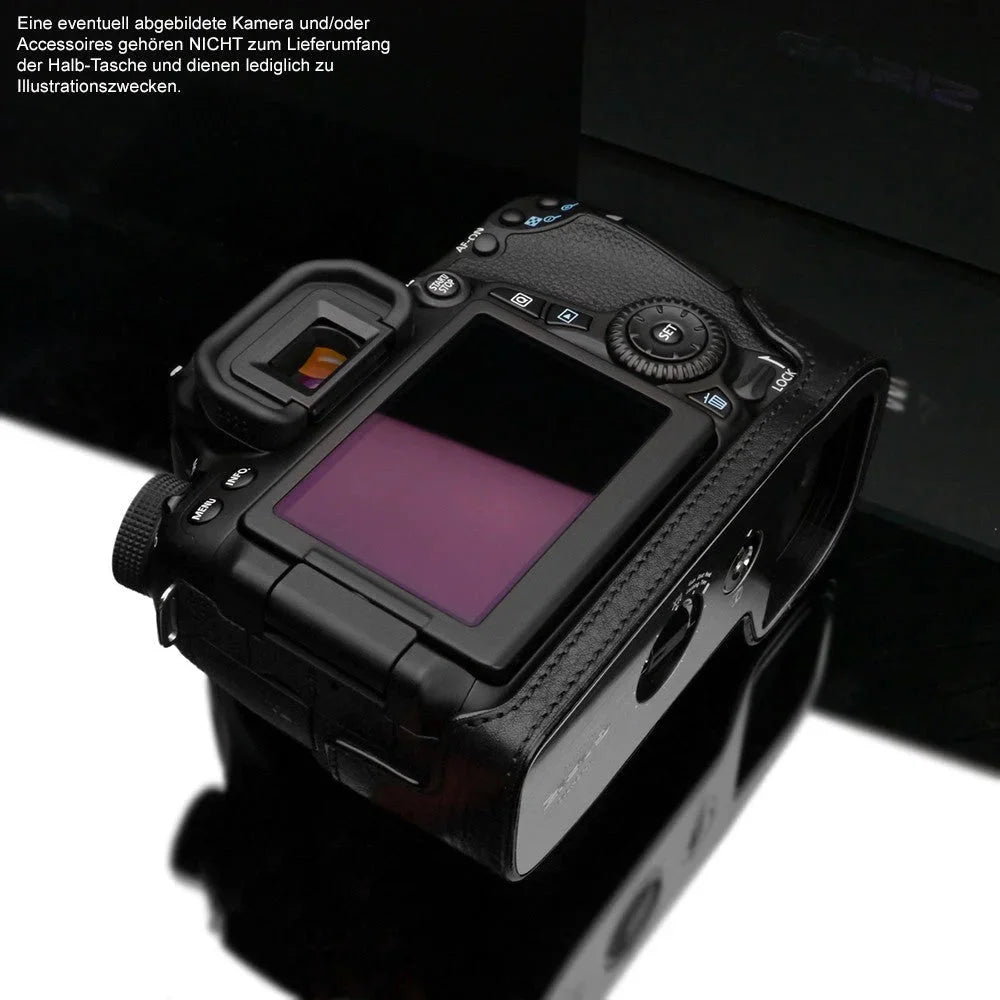 Half Case Bereitschaftstasche | Canon, Leder, Schwarz | Gariz Design | Gariz Kameratasche Ledertasche Tasche Für Canon Eos 70d / Xs-ch70dbk