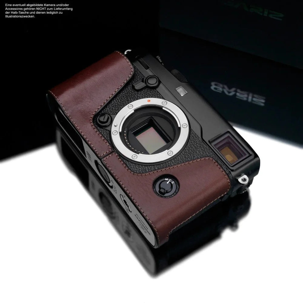 Half Case Bereitschaftstasche | Dunkelbraun, Fuji, Leder | Gariz Design | Gariz Kameratasche Ledertasche Tasche Für Fuji Finepix X-pro2