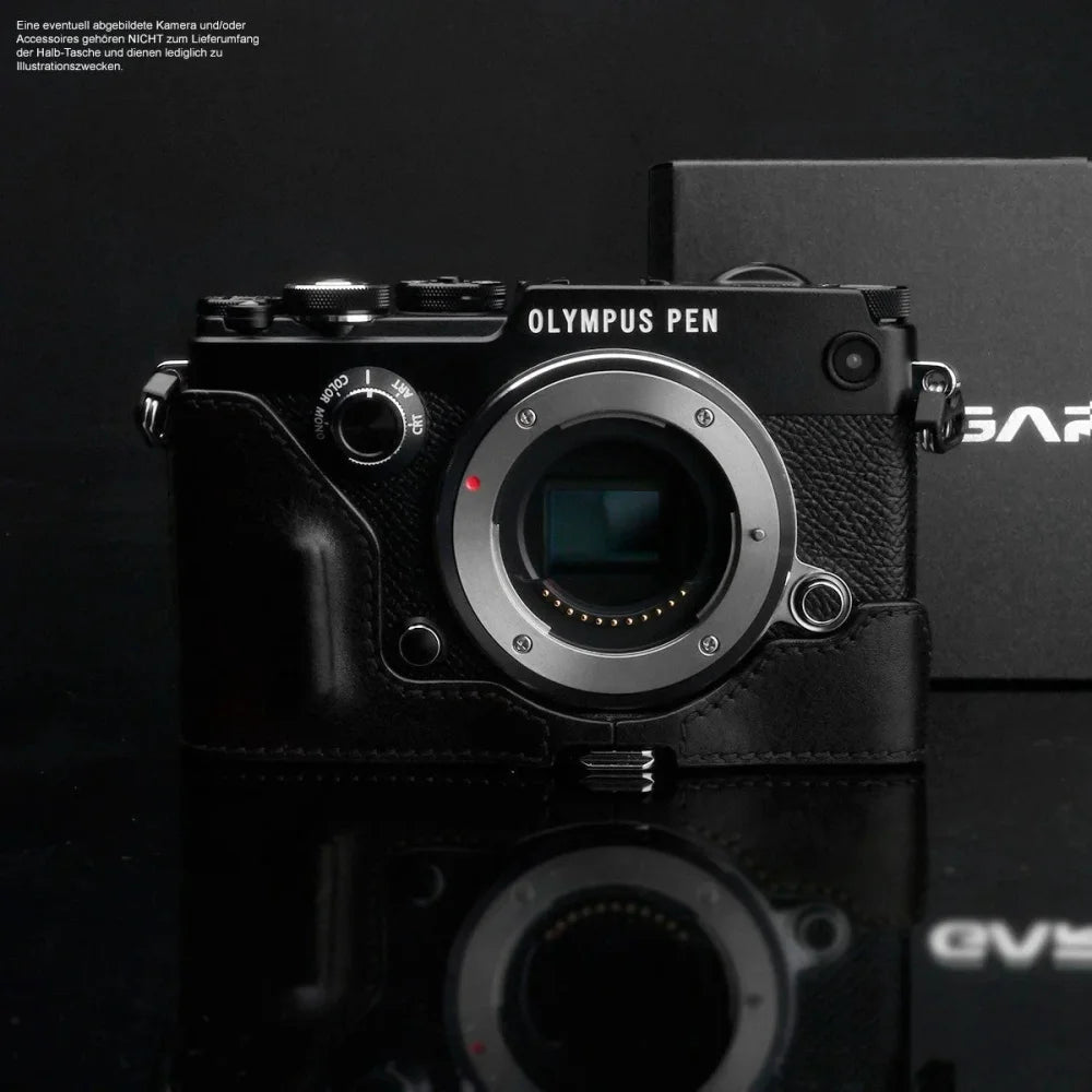 Olympus pen f leather case sales
