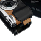 Half Case Bereitschaftstasche | Leder, Panasonic, Schwarz | Gariz Design | Gariz Kameratasche Ledertasche Tasche Für Panasonic Lumix