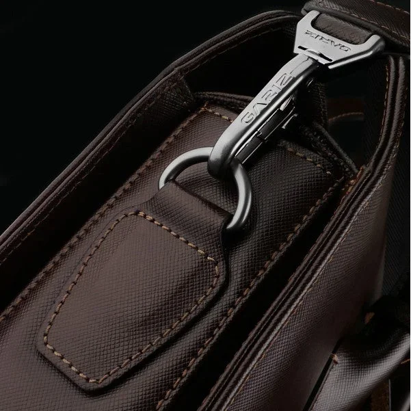 Fototaschen | Dunkelbraun, Leder | Gariz Design | Gariz Leder Aktentasche Umhängetasche Ipad Notebook Tasche + Kamerafach Bb-lbcbr