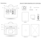 Fototaschen | Dunkelbraun, Leder | Gariz Design | Gariz Leder Aktentasche Umhängetasche Ipad Notebook Tasche + Kamerafach Bb-lbcbr