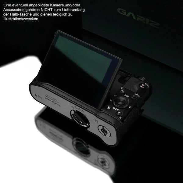 Half Case Bereitschaftstasche | Leder, Schwarz, Sony | Gariz Design | Gariz Leder Kameratasche Tasche Für Sony Dsc-rx100 Mark Iii & Iv /