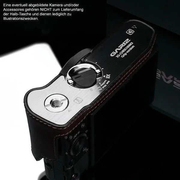 Half Case Bereitschaftstasche | Dunkelbraun, Leder, Sony | Gariz Design | Gariz Leder Kameratasche Tasche Für Sony Dsc-rx100 Mark Iii & Iv /