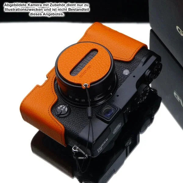 Objektivdeckel Sicherung | Leder | Gariz Design | Gariz Objektivdeckel Sicherung Für Fuji Fujifilm X10 Und X20 / Xa-cfx10or