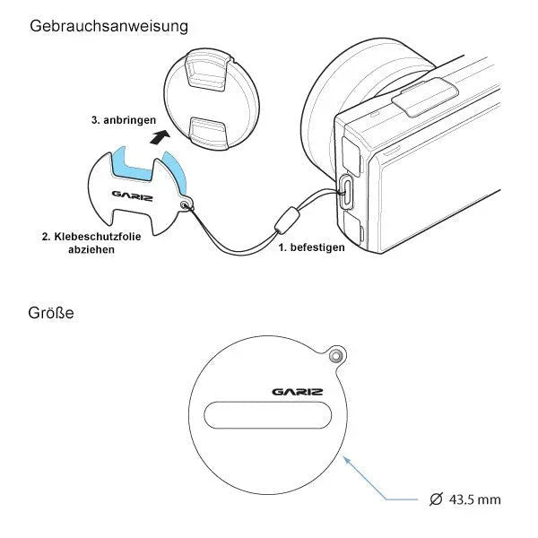 Objektivdeckel Sicherung | Leder | Gariz Design | Gariz Objektivdeckel Sicherung Für Panasonic Lumix g Objektive / Xa-cfpb