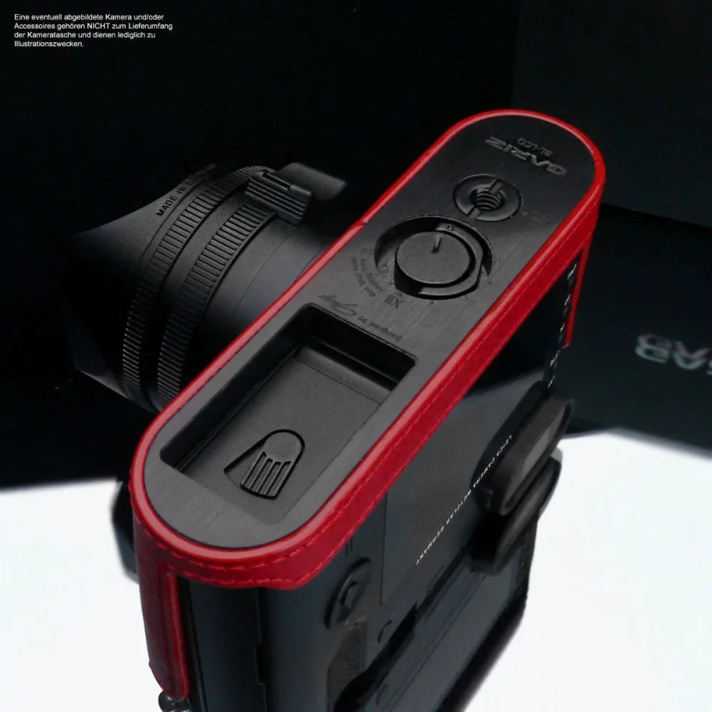 Half Case Bereitschaftstasche | Leder, Leica, Rot | Gariz Design | Half Case Tasche Aus Leder Für Leica Q-p Und Leica q (typ 116) In Rot Von