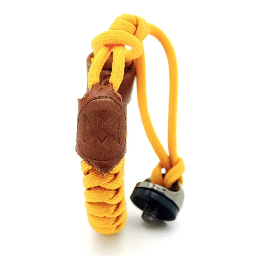 Handschlaufe | Gelb, Leder, Seil | Monarch Vii | Handgelenkschlaufe Aus Paracord In Gelb | Monarch Straps Vii Boa | Handgefertigt
