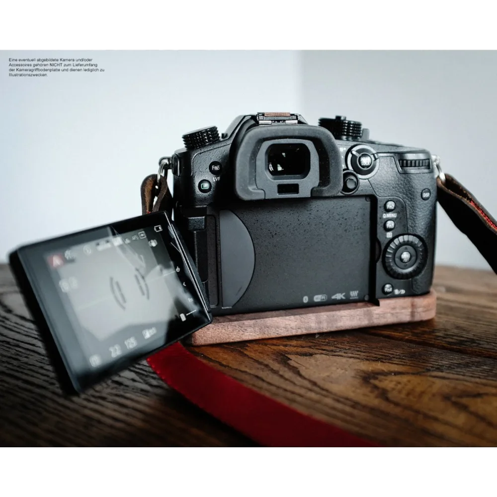 Kameragriffe | Dunkelbraun | J.b. Camera Designs Usa | Handgriff Boden Platte Für Panasonic Lumix Dc-gh5 Kamera Aus Walnuss Holz