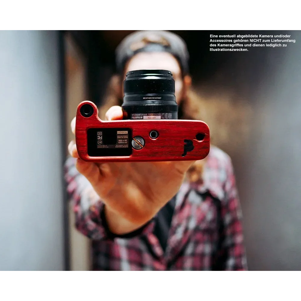 Kameragriffe | Rot-braun | J.b. Camera Designs Usa | Handgriff Für Fuji X-e3 Aus Padouk Holz | Handgefertigt Von Jb Camera Designs