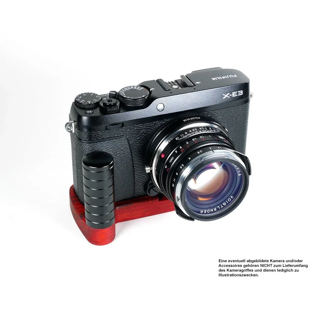 Kameragriffe | Rot-braun | J.b. Camera Designs Usa | Handgriff Für Fuji X-e3 Aus Padouk Holz | Handgefertigt Von Jb Camera Designs