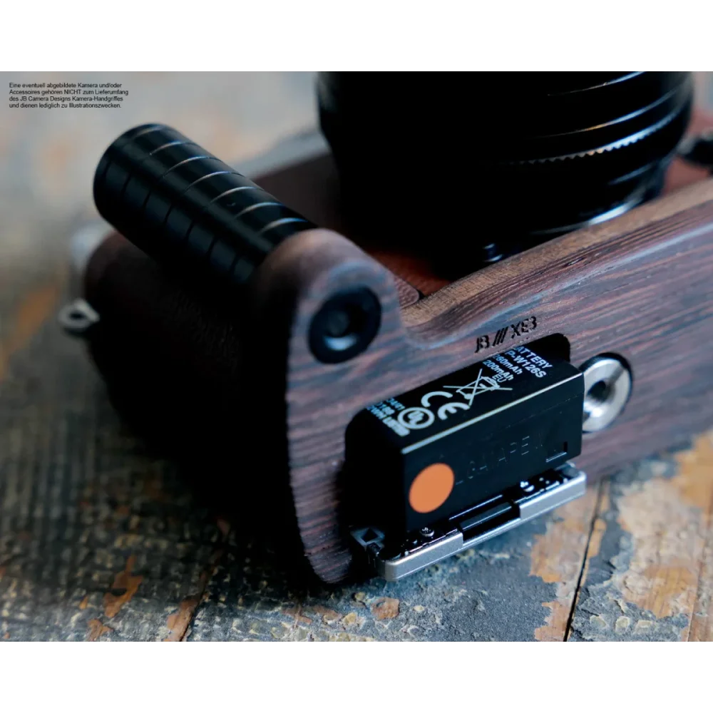Kameragriffe | Dunkelbraun | J.b. Camera Designs Usa | Handgriff Für Fujifilm X-e3 Kamera | Wenge Und Nussbaum Holz | Jb Camera Designs