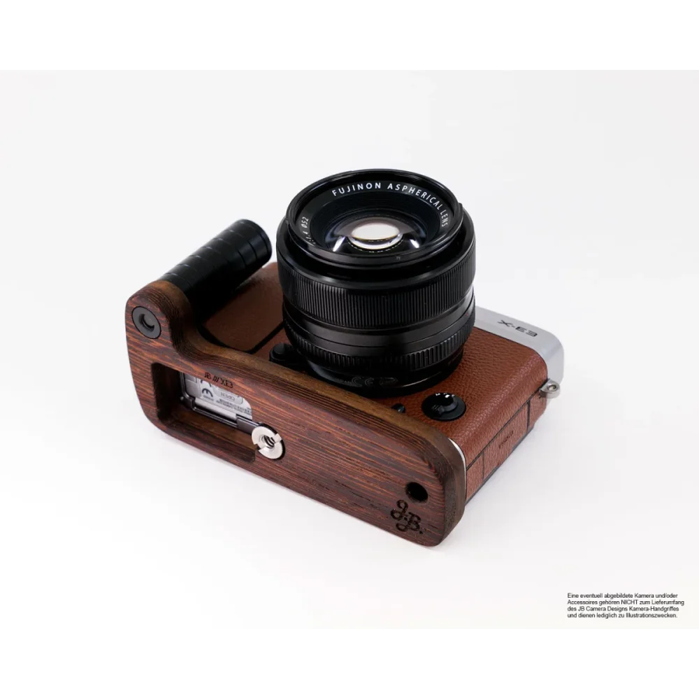 Kameragriffe | Dunkelbraun | J.b. Camera Designs Usa | Handgriff Für Fujifilm X-e3 Kamera | Wenge Und Nussbaum Holz | Jb Camera Designs