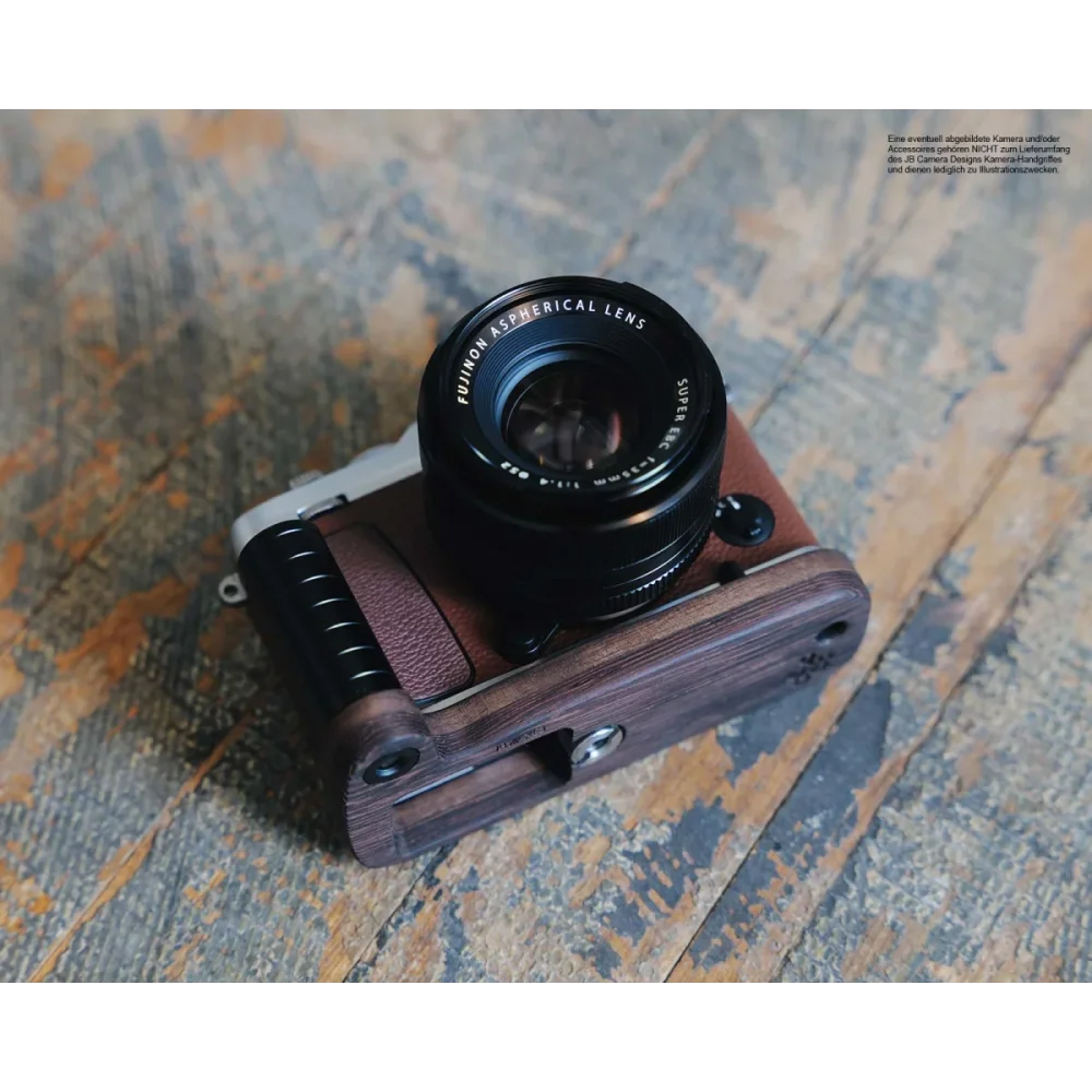 Kameragriffe | Dunkelbraun | J.b. Camera Designs Usa | Handgriff Für Fujifilm X-e3 Kamera | Wenge Und Nussbaum Holz | Jb Camera Designs