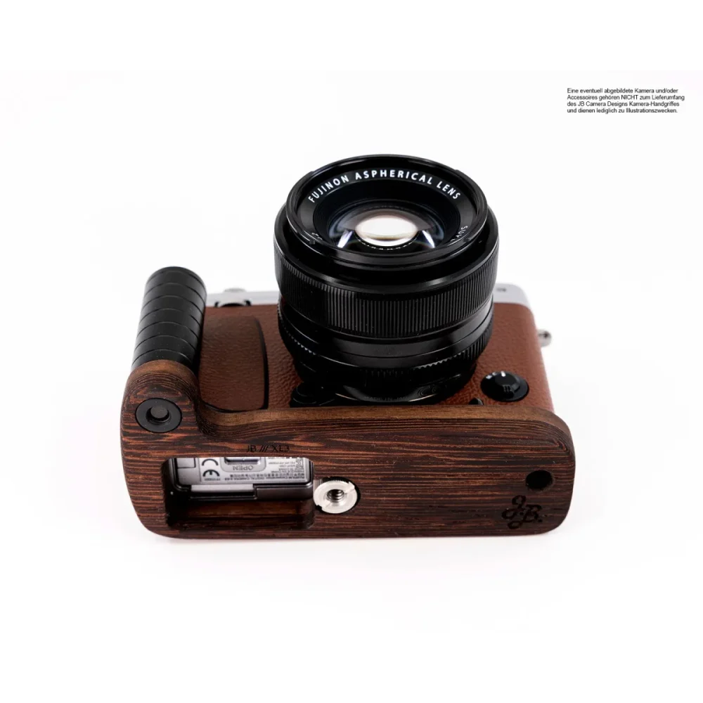 Kameragriffe | Dunkelbraun | J.b. Camera Designs Usa | Handgriff Für Fujifilm X-e3 Kamera | Wenge Und Nussbaum Holz | Jb Camera Designs