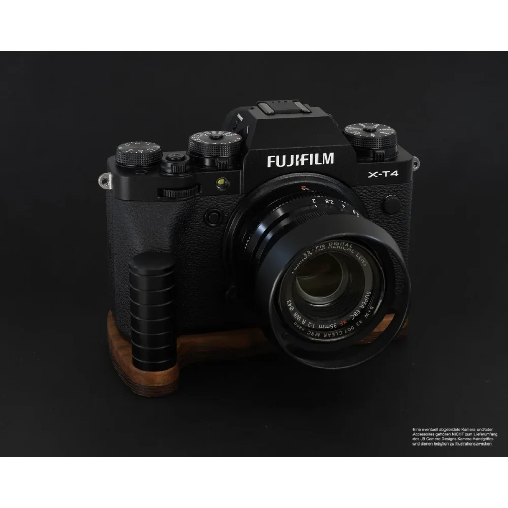 Handle for Fujifilm XT4 system camera made of wenge wood JB Camera