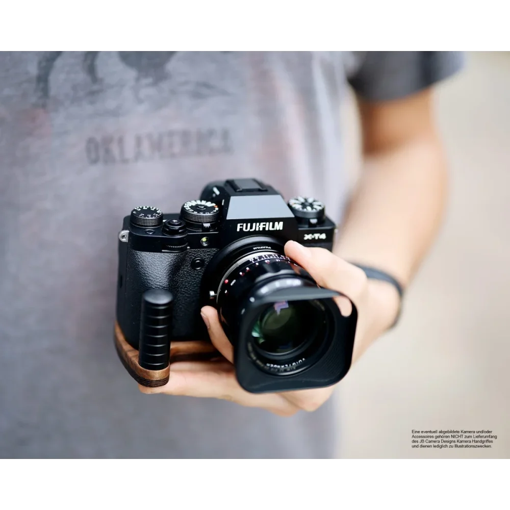 Handle for Fujifilm XT4 system camera made of wenge wood JB Camera
