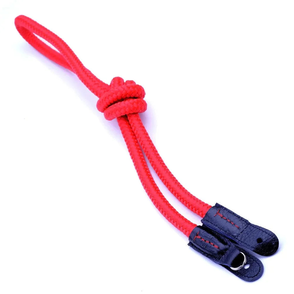 Kameragurte | Leder, Schwarz Und Rot, Seil | Sailor Strap | Hochwertiger Kameragurt Aus Seil Und Pflanzlich Gegerbtem Leder | Rot Navy Blau