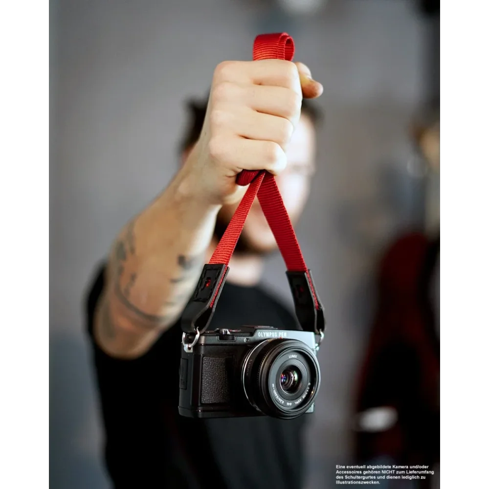 Kameragurte | J.b. Camera Designs Usa | J.b. Camera Designs Kameraband Aus Leder Und Nylon In Rot Braun | Handgefertigt