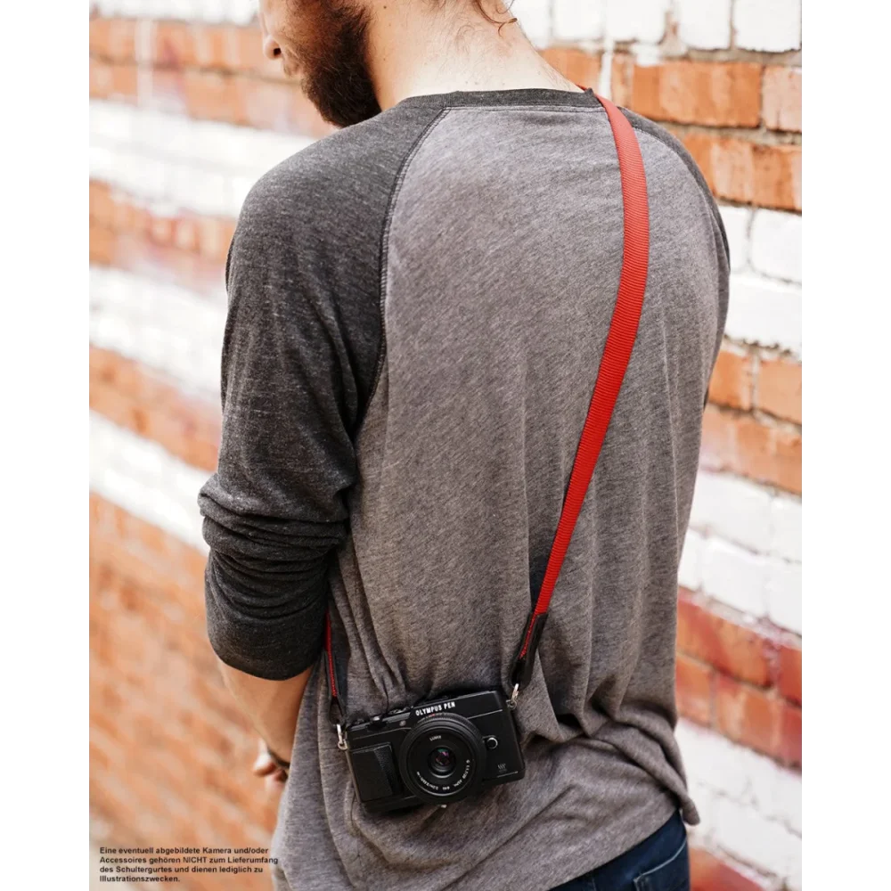 Kameragurte | J.b. Camera Designs Usa | J.b. Camera Designs Kameraband Aus Leder Und Nylon In Rot Braun | Handgefertigt