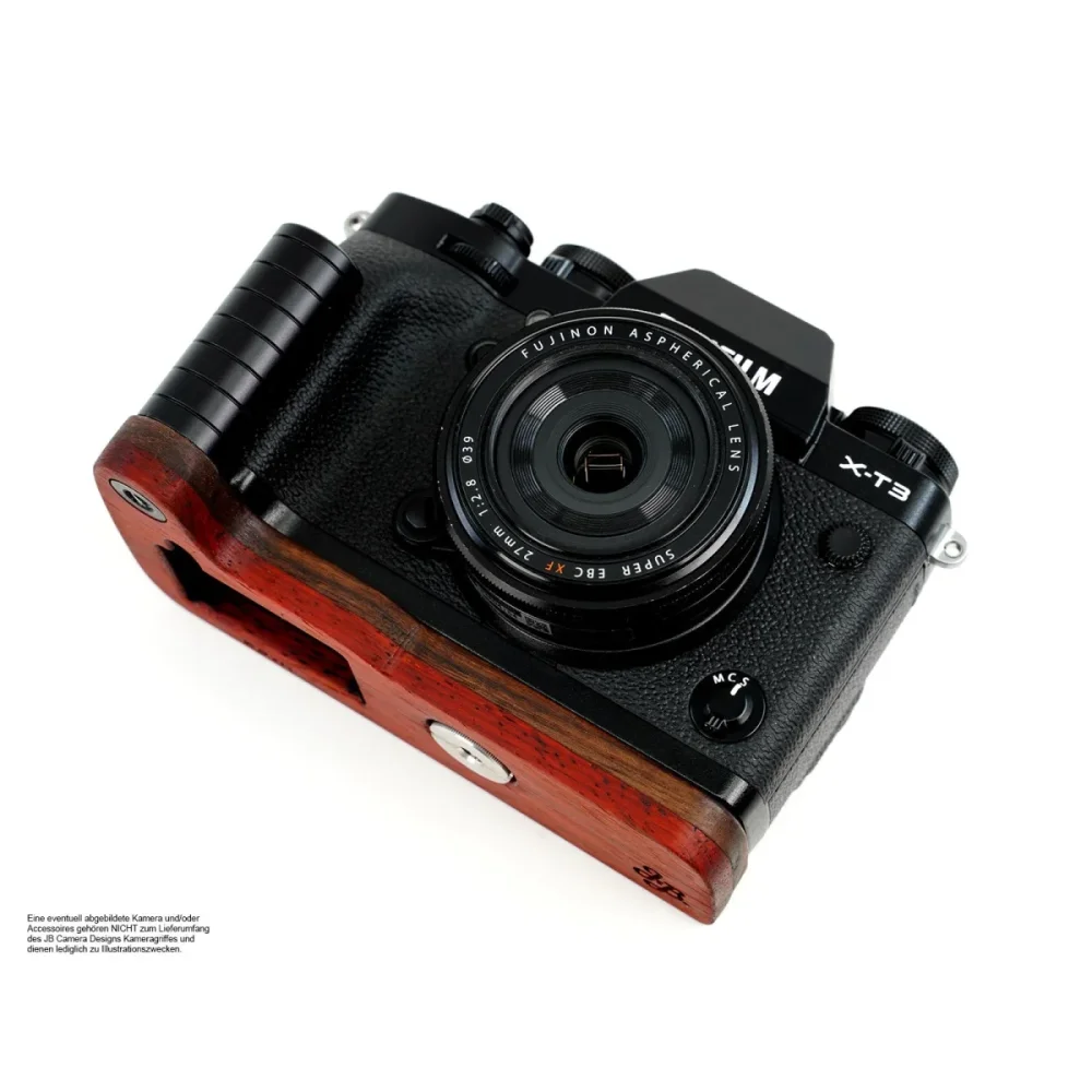 Kameragriffe | Rot-braun | J.b. Camera Designs Usa | Kamera Handgriff Für Fujifilm X-t3 Aus Holz Von Jb Camera Designs | Orange Rot
