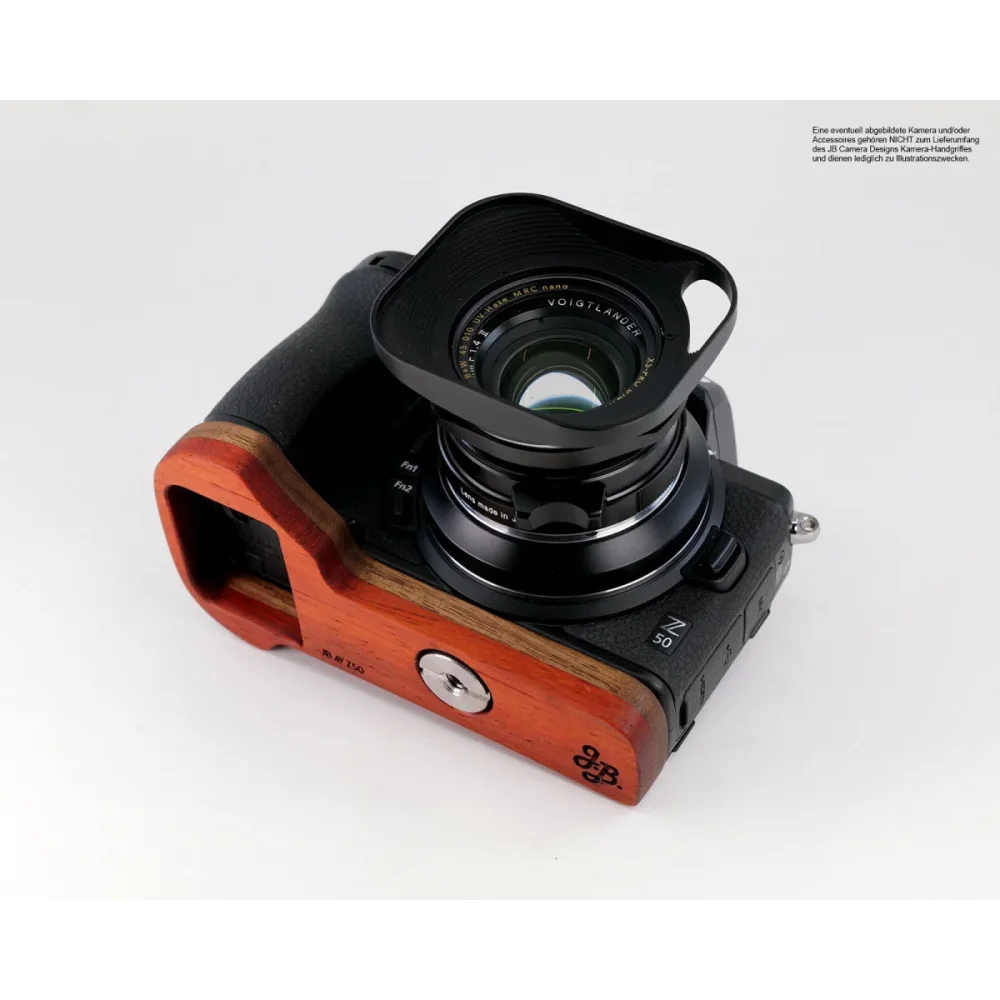 Kameragriffe | Nikon, Padouk, Rot-braun | J.b. Camera Designs Usa | Kamera Handgriff Für Nikon Z50 Aus Padouk Holz | Rot Braun | Jb Camera