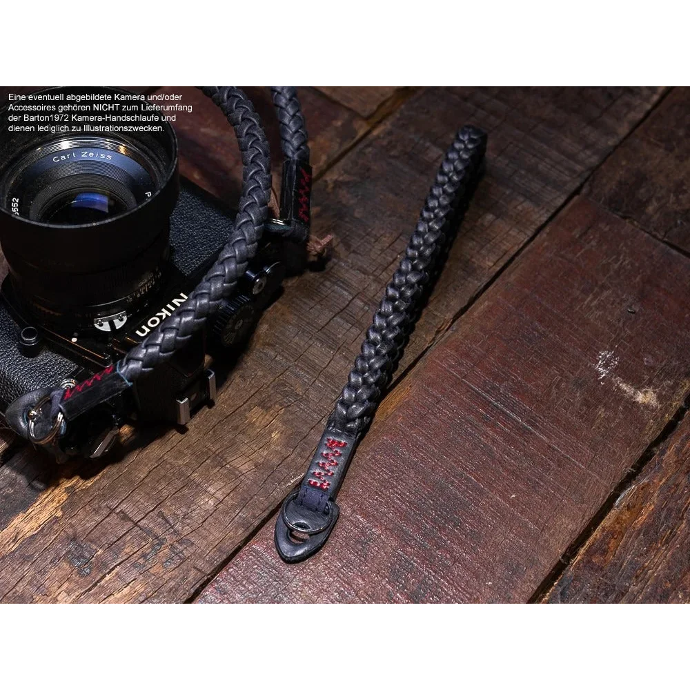 Handschlaufe | Blau, Leder | Barton 1972 | Kamera-handschlaufe Aus Leder | Barton1972 | Geflochten | Dunkelblau Blau Navy