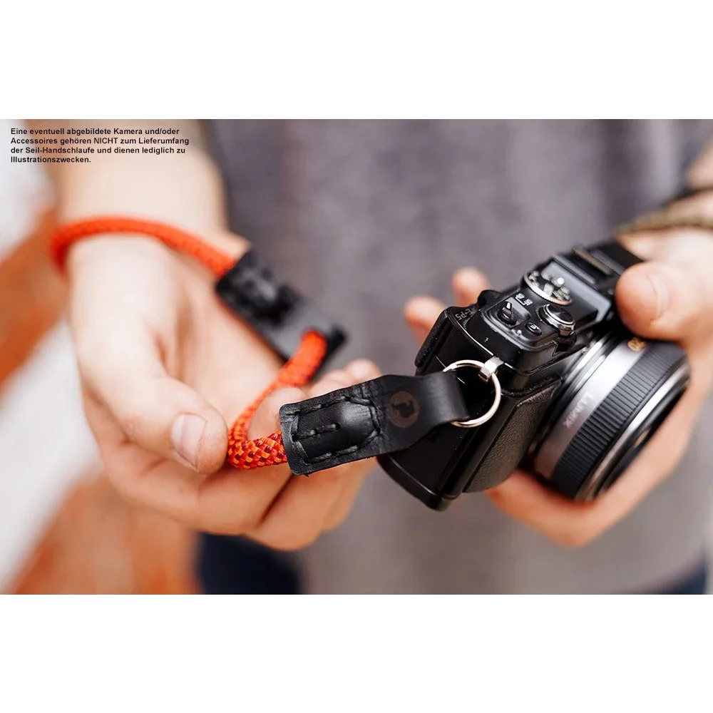 Handschlaufe | Leder, Orange, Seil | J.b. Camera Designs Usa | Kamera Handschlaufe Aus Seil Und Leder In Rot Orange Weinrot | Jb Camera
