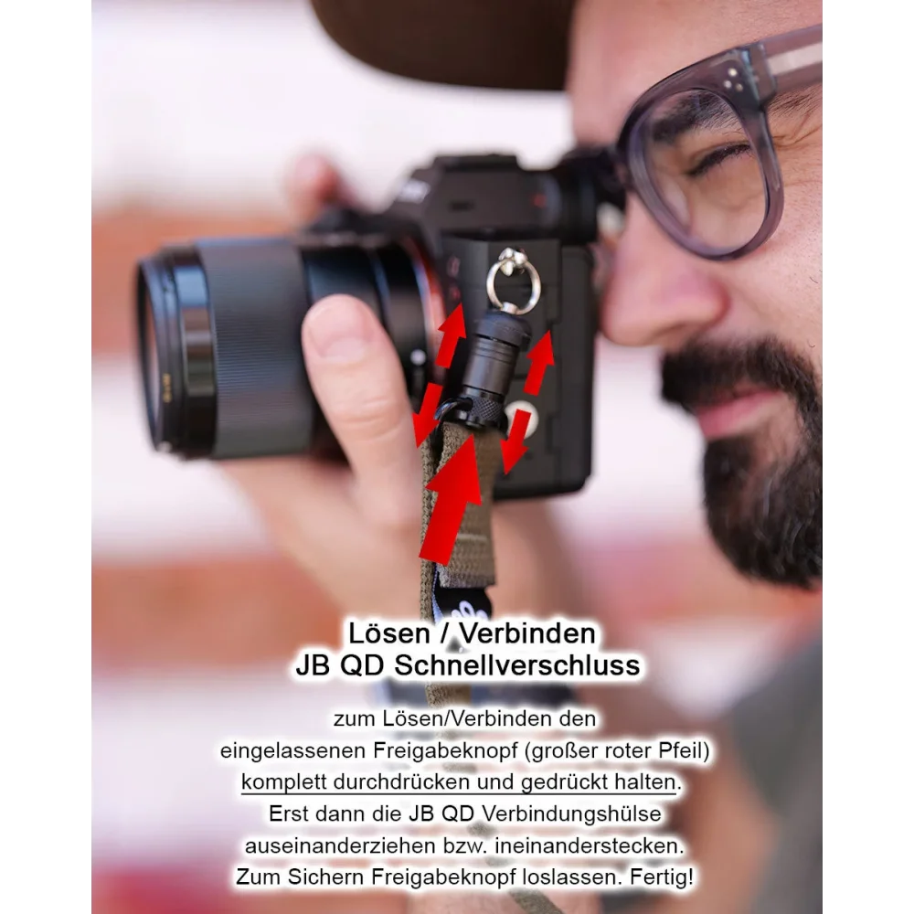 Handschlaufe | Canvas / Baumwolle, Rot | J.b. Camera Designs Usa | Kamera Handschlaufe Mit Quick Release | Rot | Jb Camera Designs | Made In