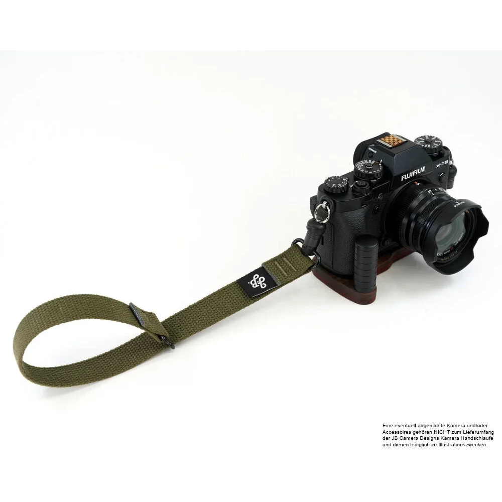 Camera wrist strap with quick release in khaki green by JB Camera