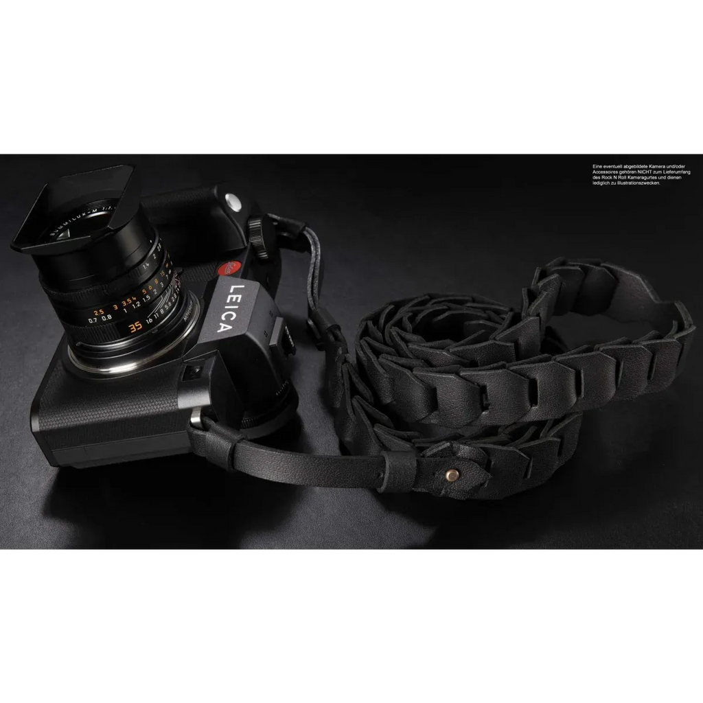 Kameragurte | Leder, Schwarz | Rock n Roll Camera Straps And Bags | Kamera Schultergurt Für Leica Sl Sl2 s | Schwarz | Rock n Roll Camera