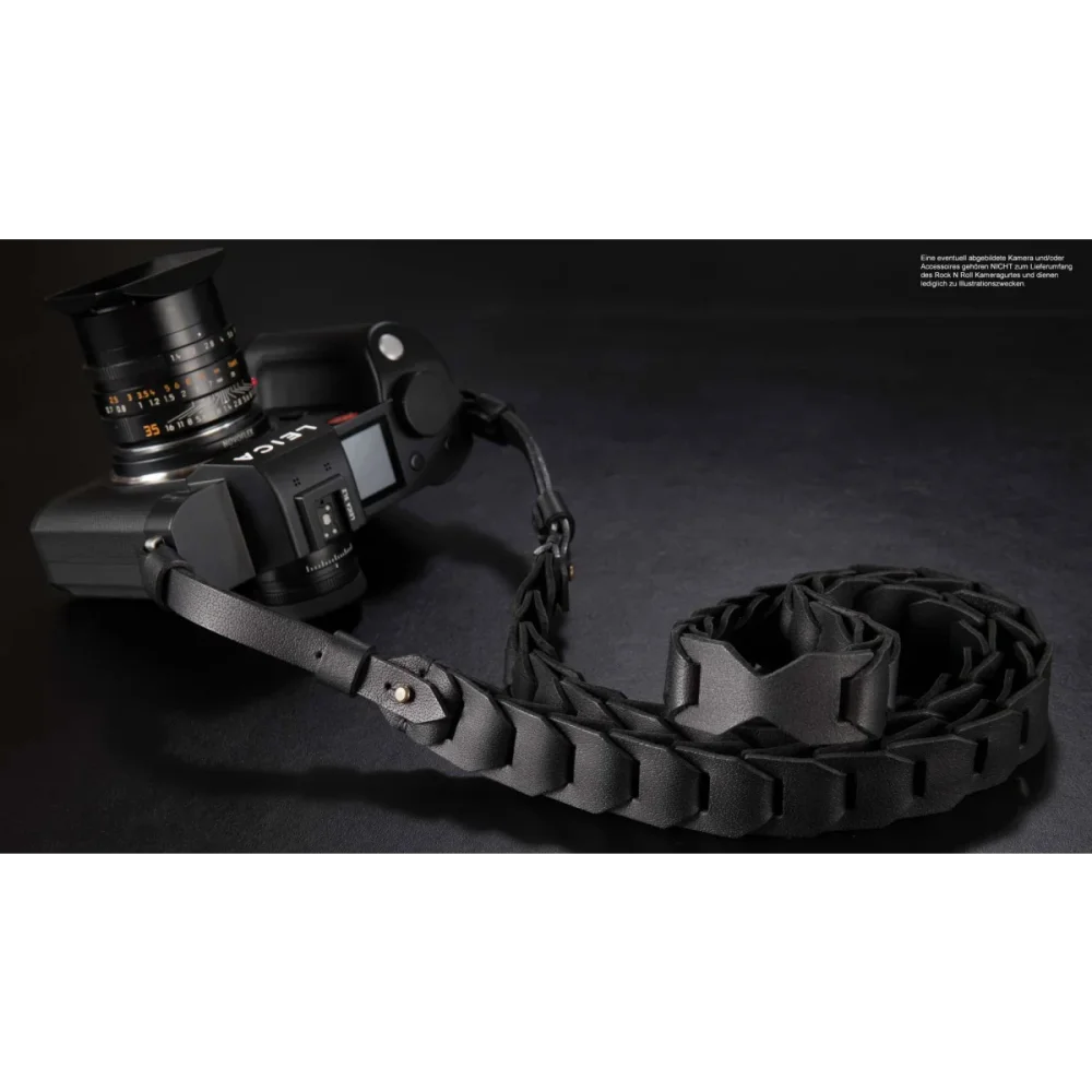 Kameragurte | Leder, Schwarz | Rock n Roll Camera Straps And Bags | Kamera Schultergurt Für Leica Sl Sl2 s | Schwarz | Rock n Roll Camera