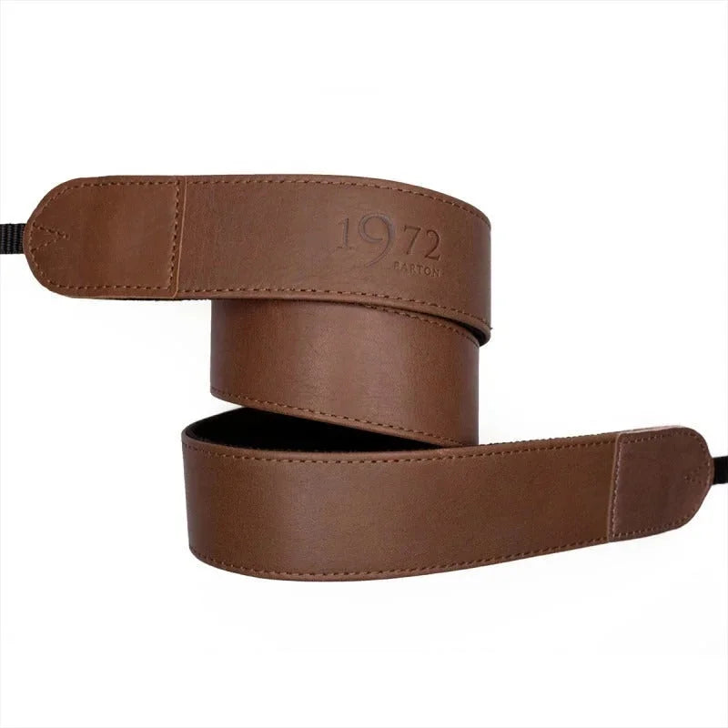 Kameragurte | Dunkelbraun, Leder | Barton 1972 | Kamera Schultergurt | Leder Und Nylon | Barton1972 | Braun | Verstellbare Länge