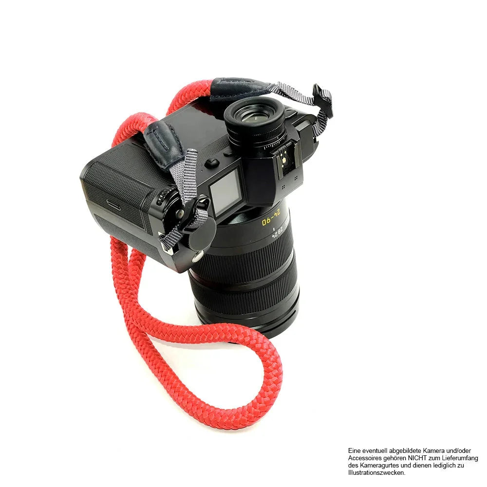 Kameragurte | Leder, Rot, Seil | Sailor Strap | Kamera Tragegurt Aus Leder Und Seil Für Kamera Flachösen In Rot Von Sailor Strap