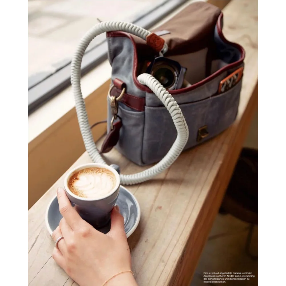 Kameragurte | Grau / Silber, Leder, Seil | Monarch Vii | Kamera Tragegurt Aus Paracord Seil Boa In Grau Von Monarch Straps Vii Usa | Gr.m
